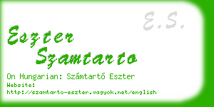 eszter szamtarto business card